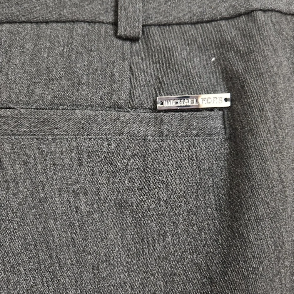 Michael Kors Dress Pants Women 4 Gray Slim Trousers Stretch Office Workwear Note